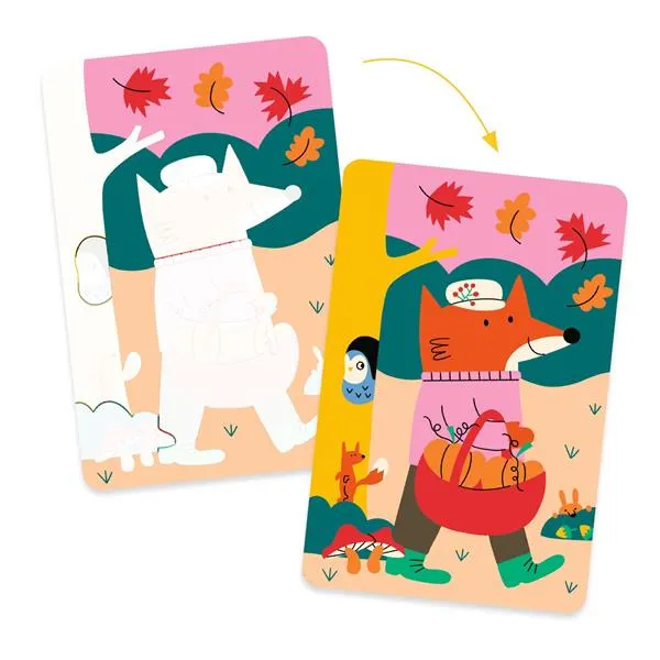 Djeco four seasons magic colouring