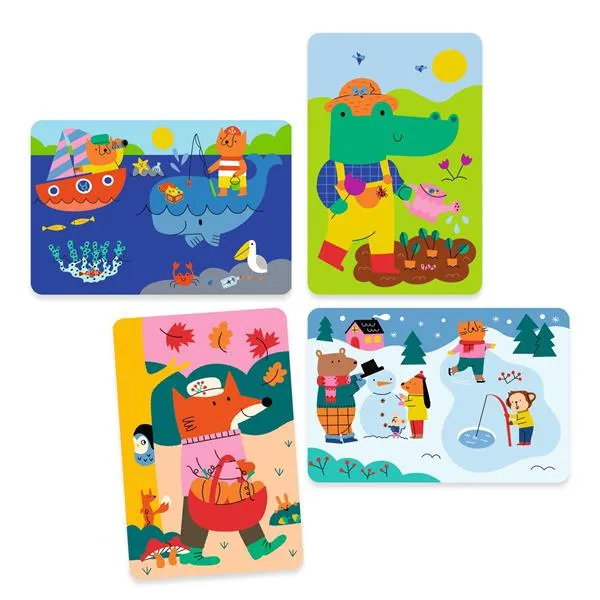 Djeco four seasons magic colouring