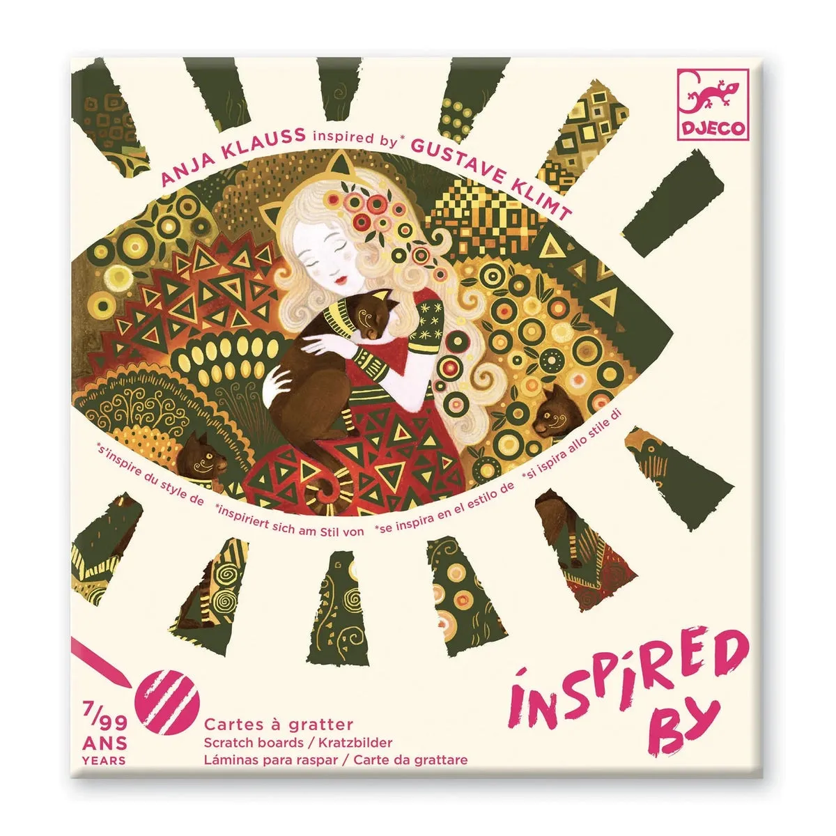 Djeco inspired by Klimt scratch cards activity kit