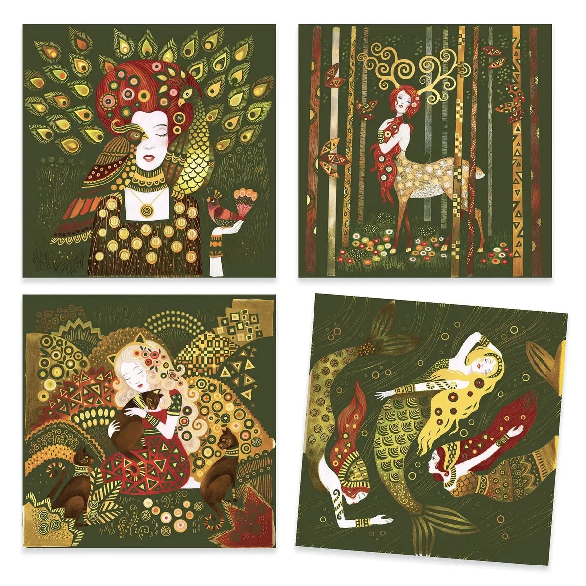 Djeco inspired by Klimt scratch cards activity kit
