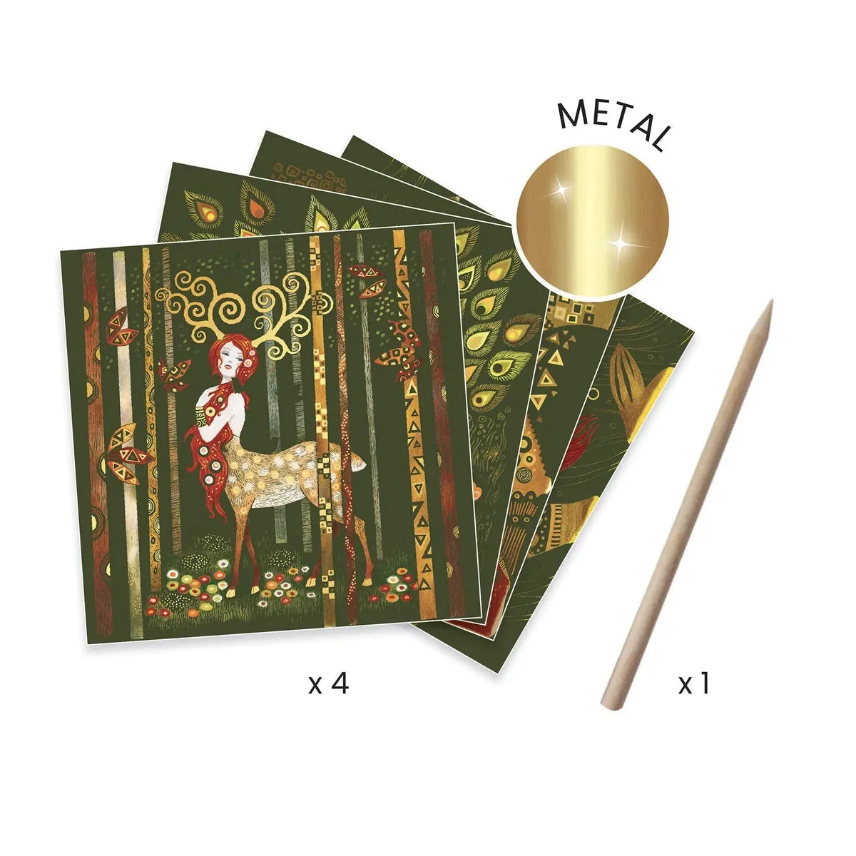 Djeco inspired by Klimt scratch cards activity kit
