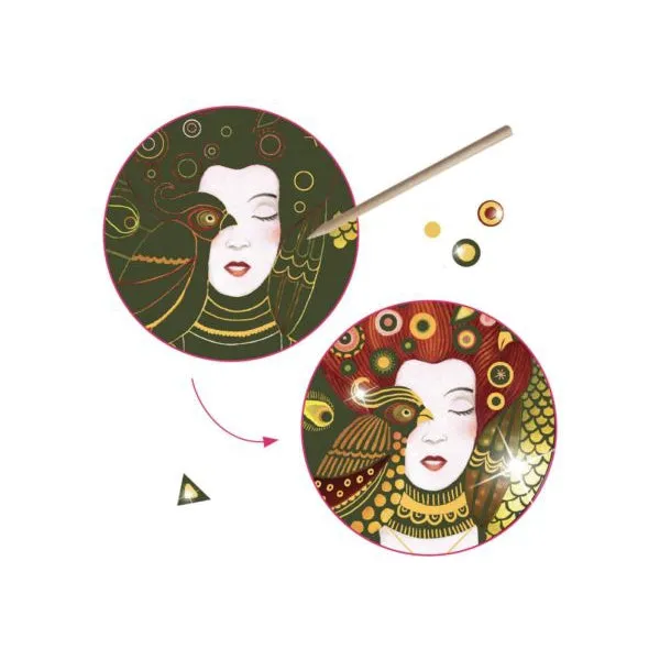 Djeco inspired by Klimt scratch cards activity kit