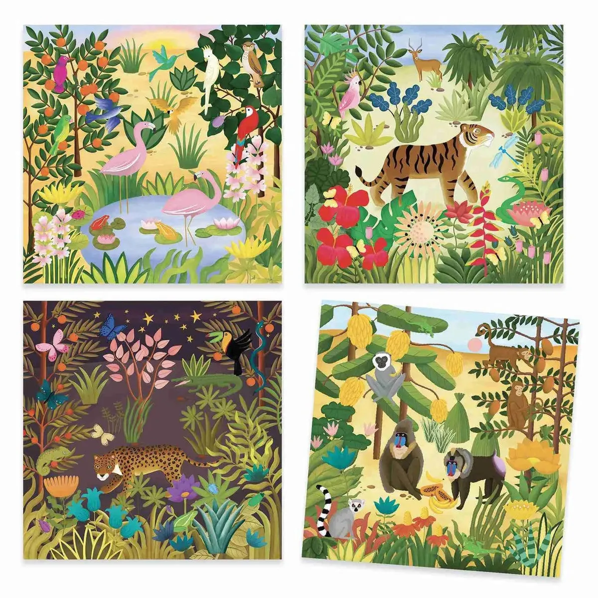 Djeco inspired by Rousseau a moment in time rub on transfer activity kit