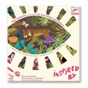 Djeco inspired by Rousseau a moment in time rub on transfer activity kit