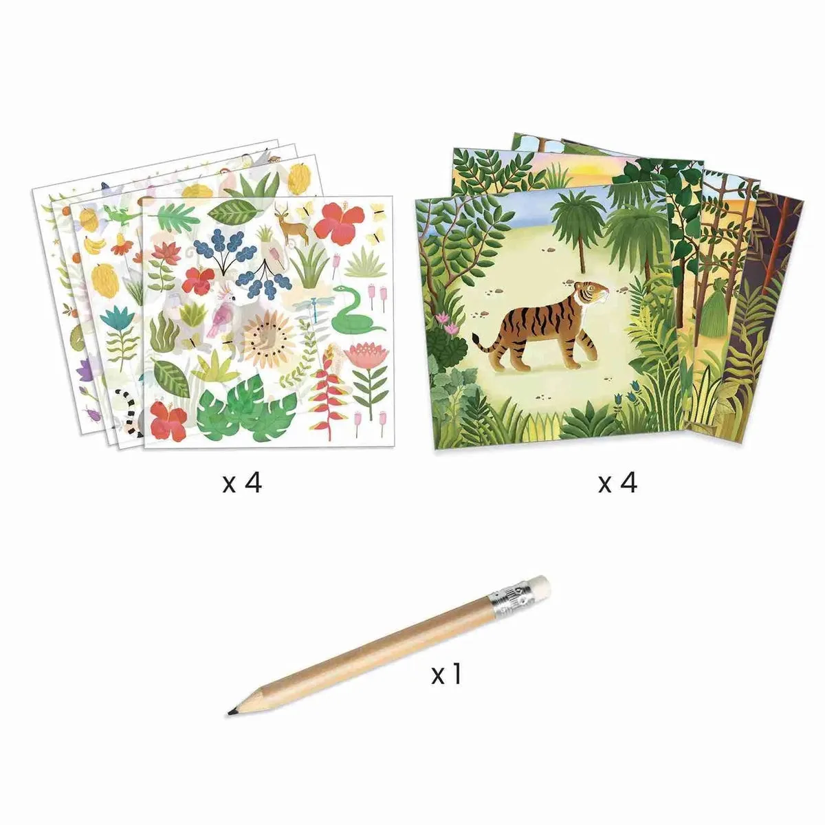 Djeco inspired by Rousseau a moment in time rub on transfer activity kit
