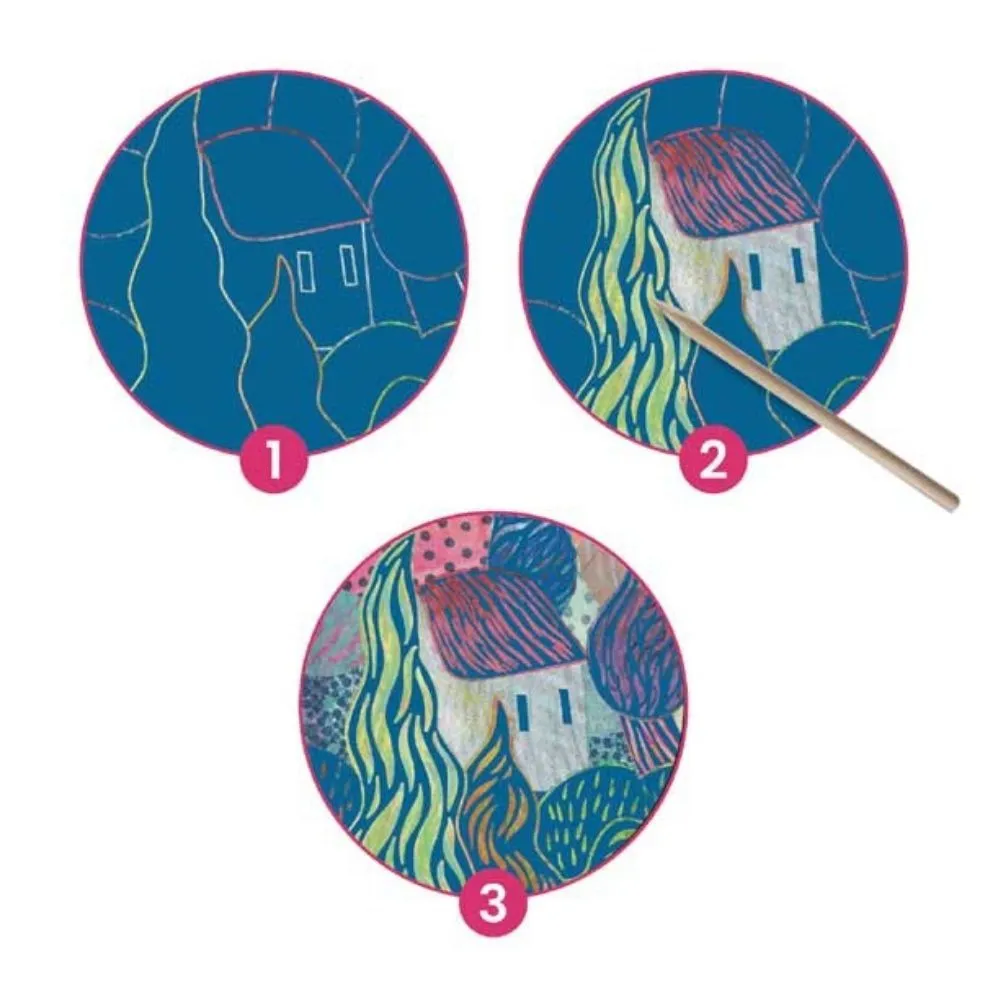Djeco inspired by Van Gogh scratch cards activity kit
