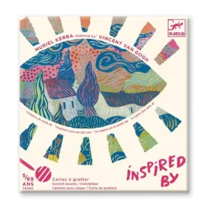 Djeco inspired by Van Gogh scratch cards activity kit