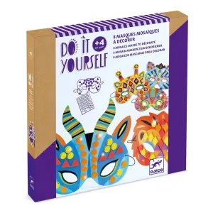 Djeco jungle animals DIY mosaic masks kit