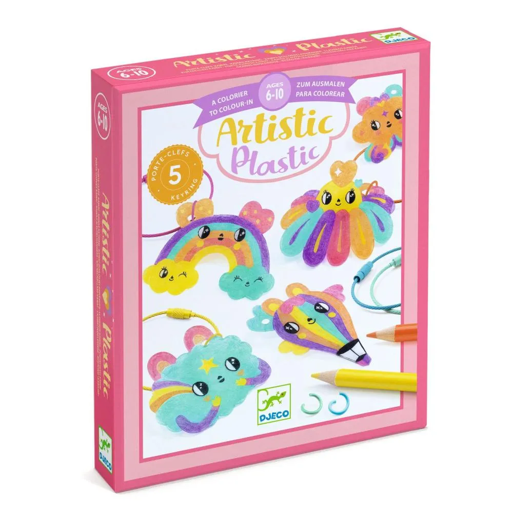 Djeco kawaii keyring artistic plastic kit