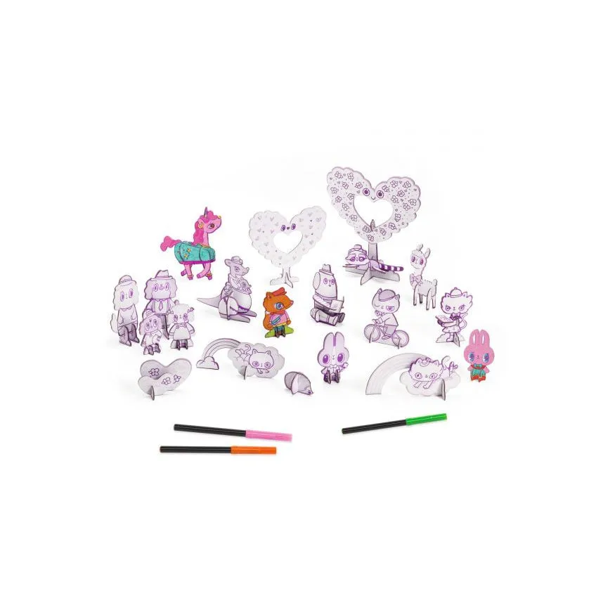 Djeco kawaii world colour assemble play