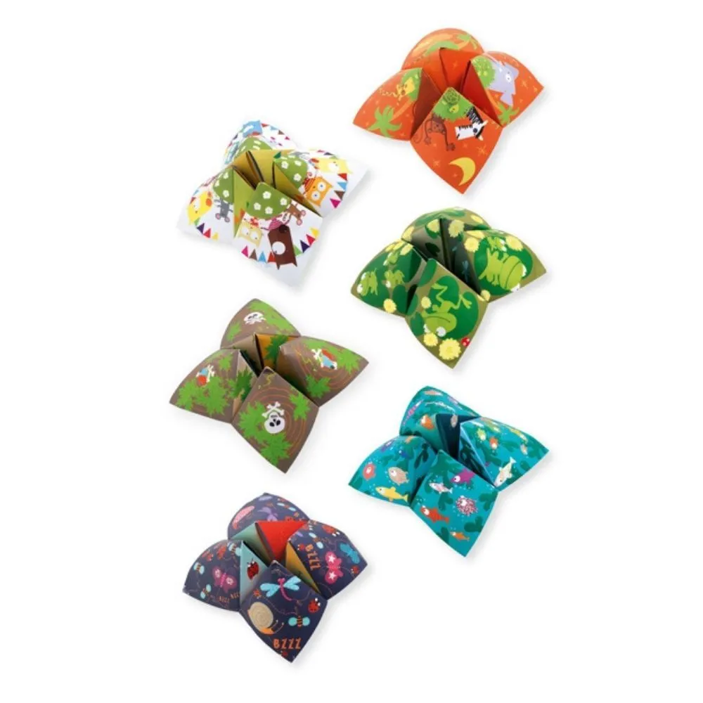 Djeco origami animal fortune teller kit
