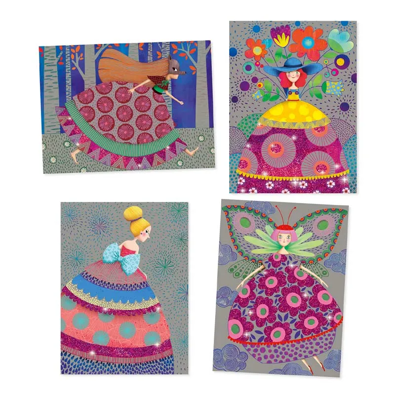 Djeco scratch cards beauties' ball