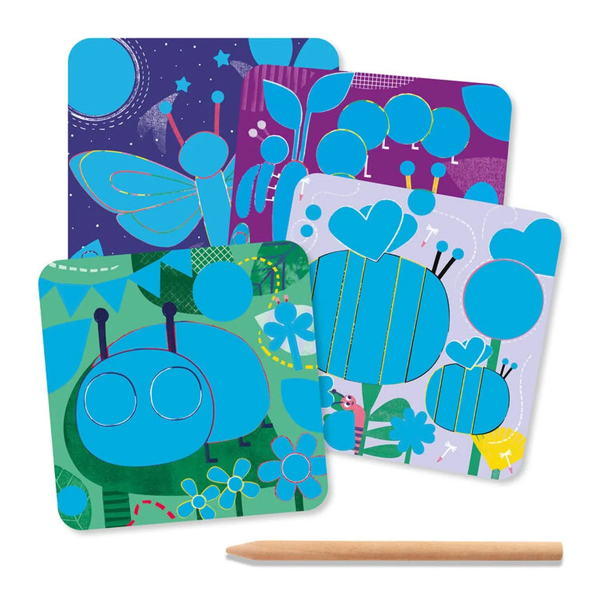 Djeco scratch cards bugs