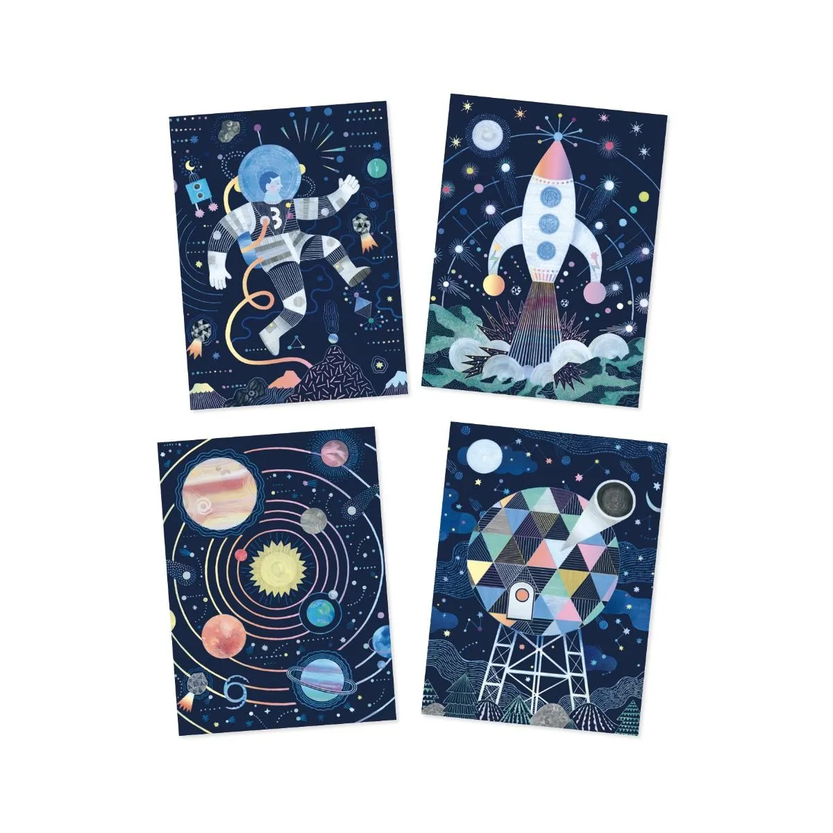 Djeco scratch cards cosmic mission