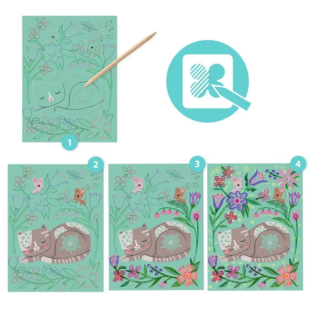 Djeco scratch cards encounters