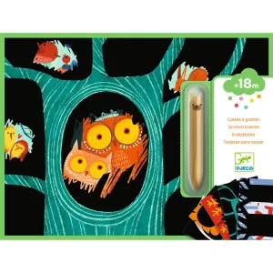 Djeco scratch cards learning about animals