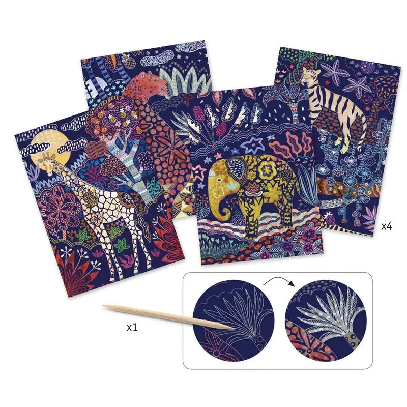 Djeco scratch cards lush nature