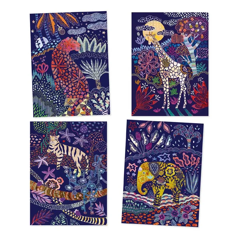 Djeco scratch cards lush nature