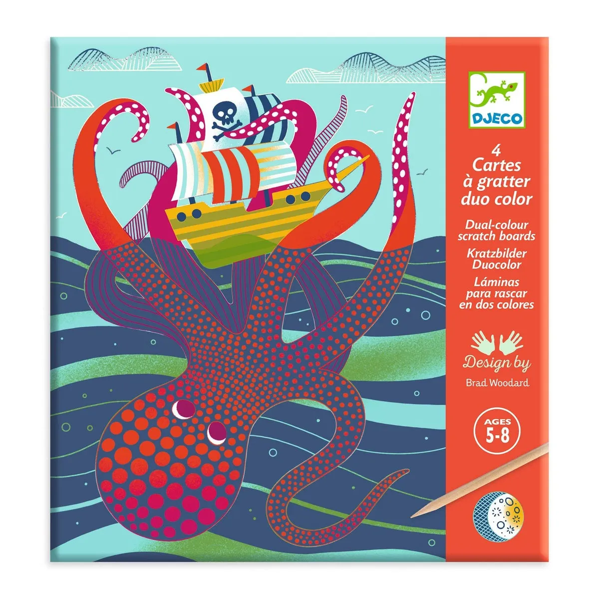Djeco scratch cards topsy turvy