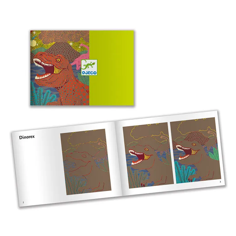 Djeco scratch cards when dinosaurs reigned