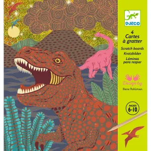 Djeco scratch cards when dinosaurs reigned