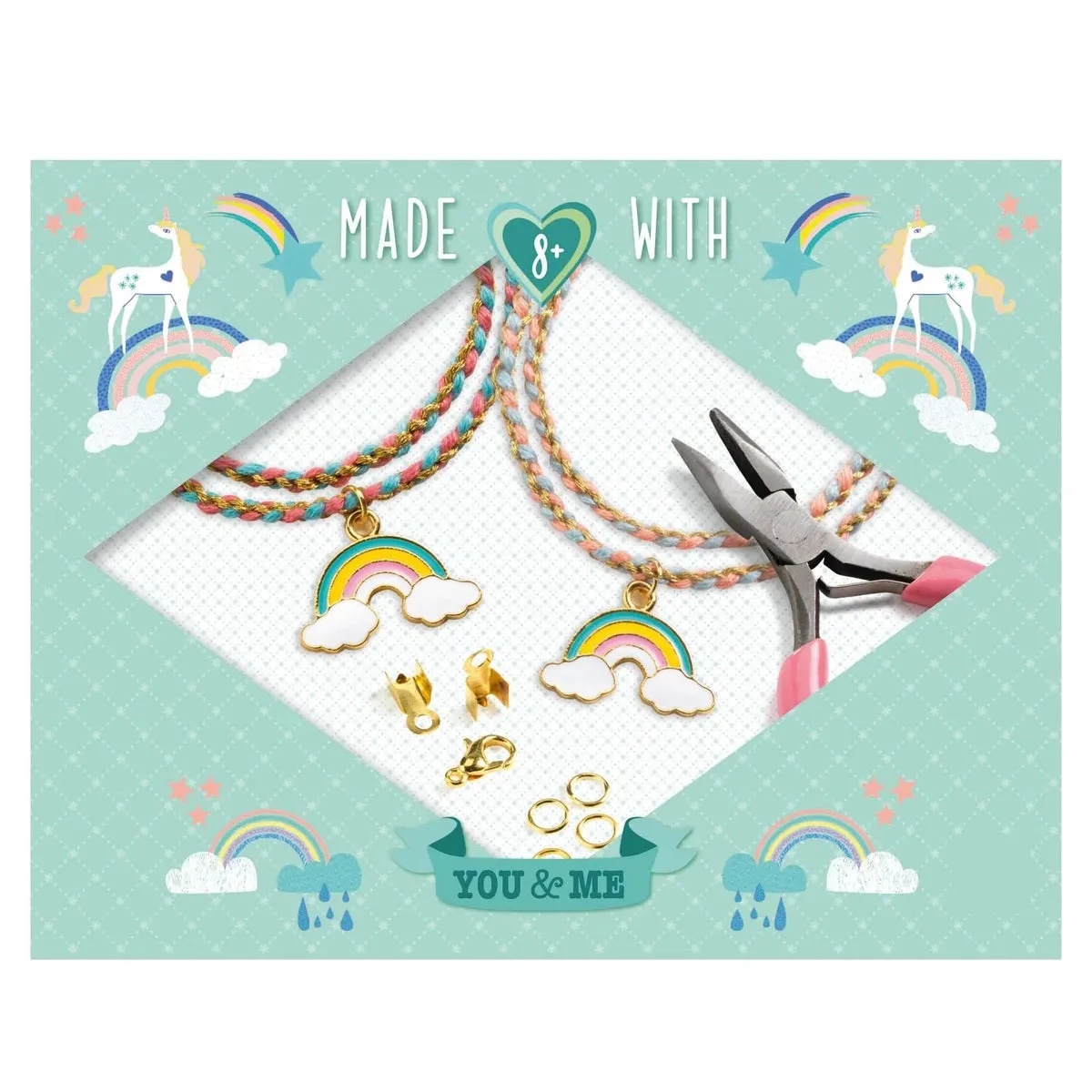 Djeco you & me rainbow kumihimo bracelets