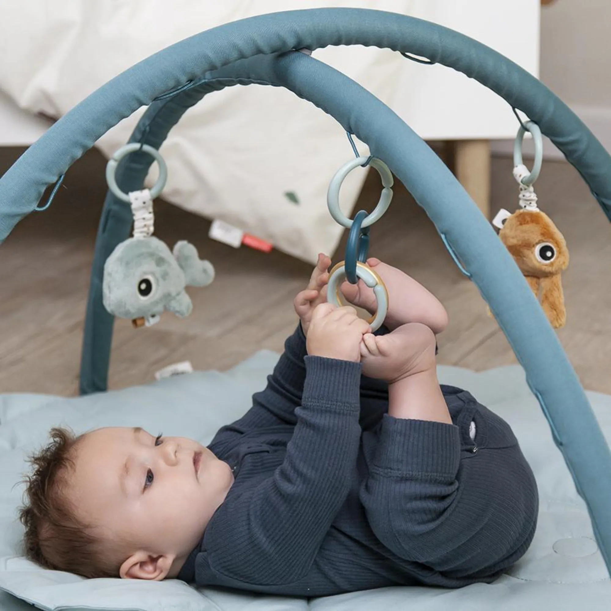 DONE BY DEER Activity Play Mat Sea Friends - Blue