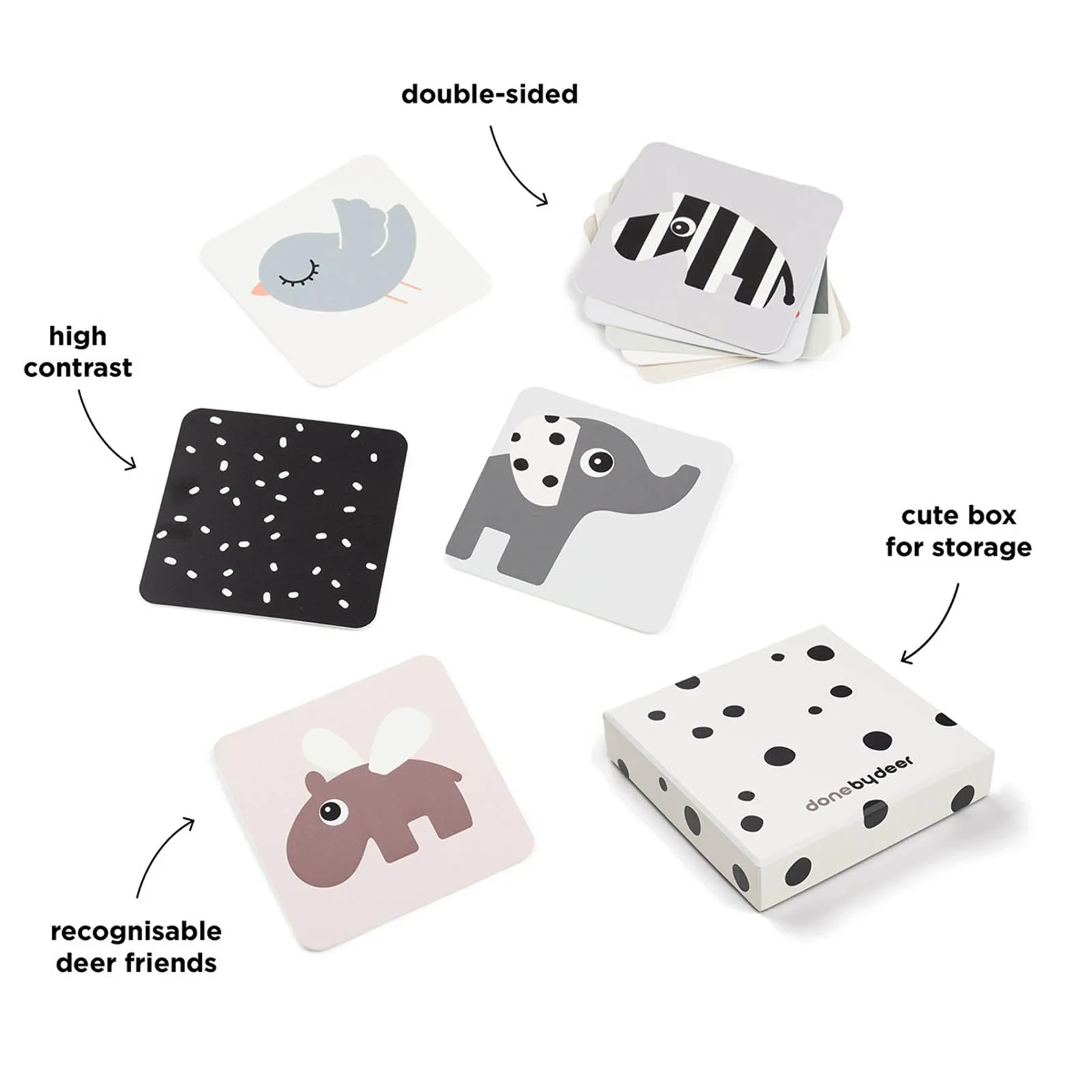 Done by Deer Friends Contrast Card 10 Pack