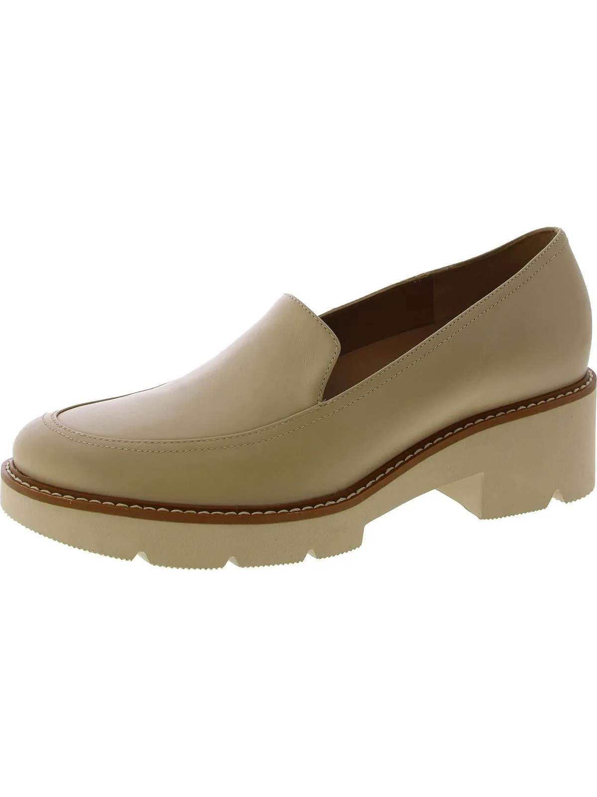 Dreamer Womens Leather Lugged Sole Loafers