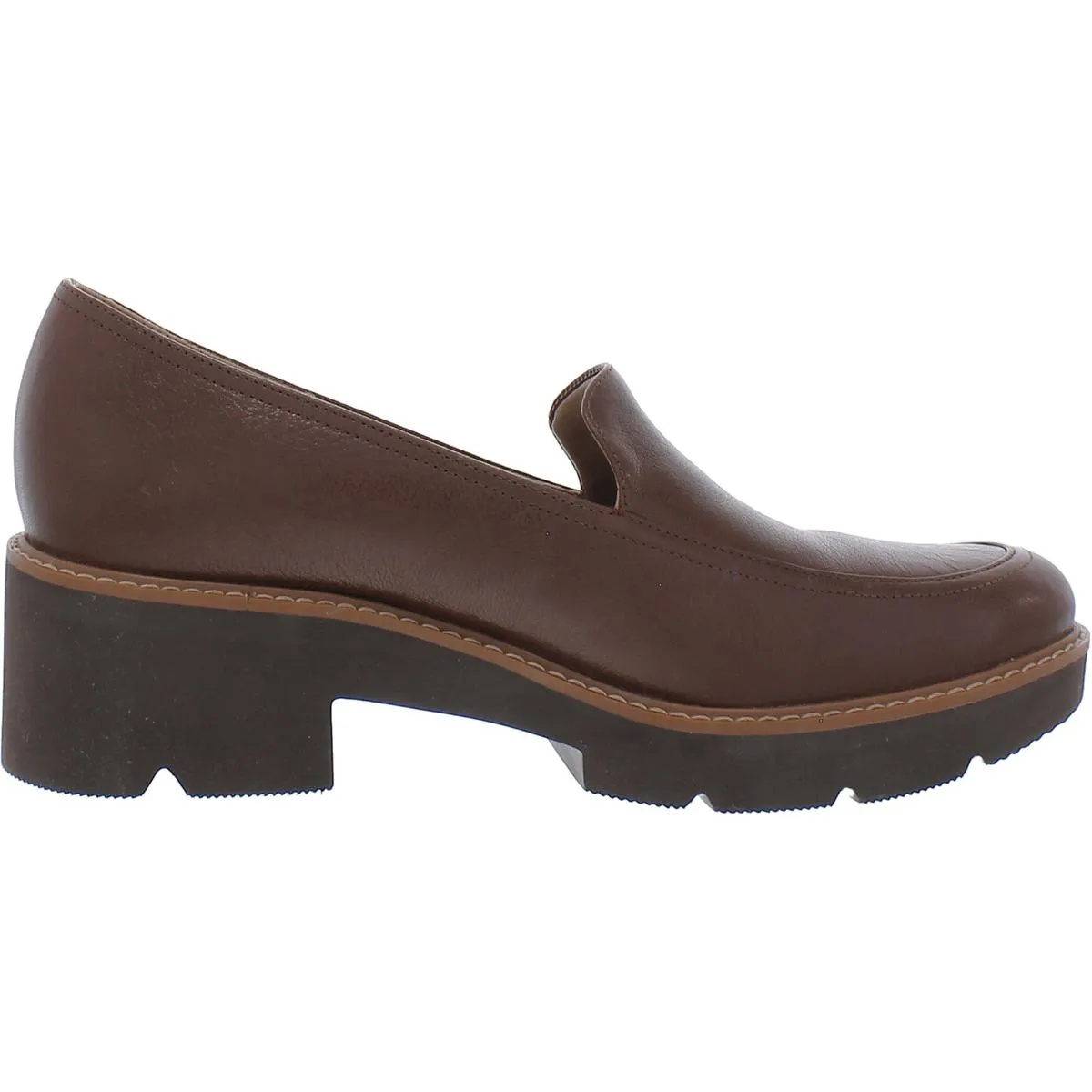 Dreamer Womens Leather Lugged Sole Loafers