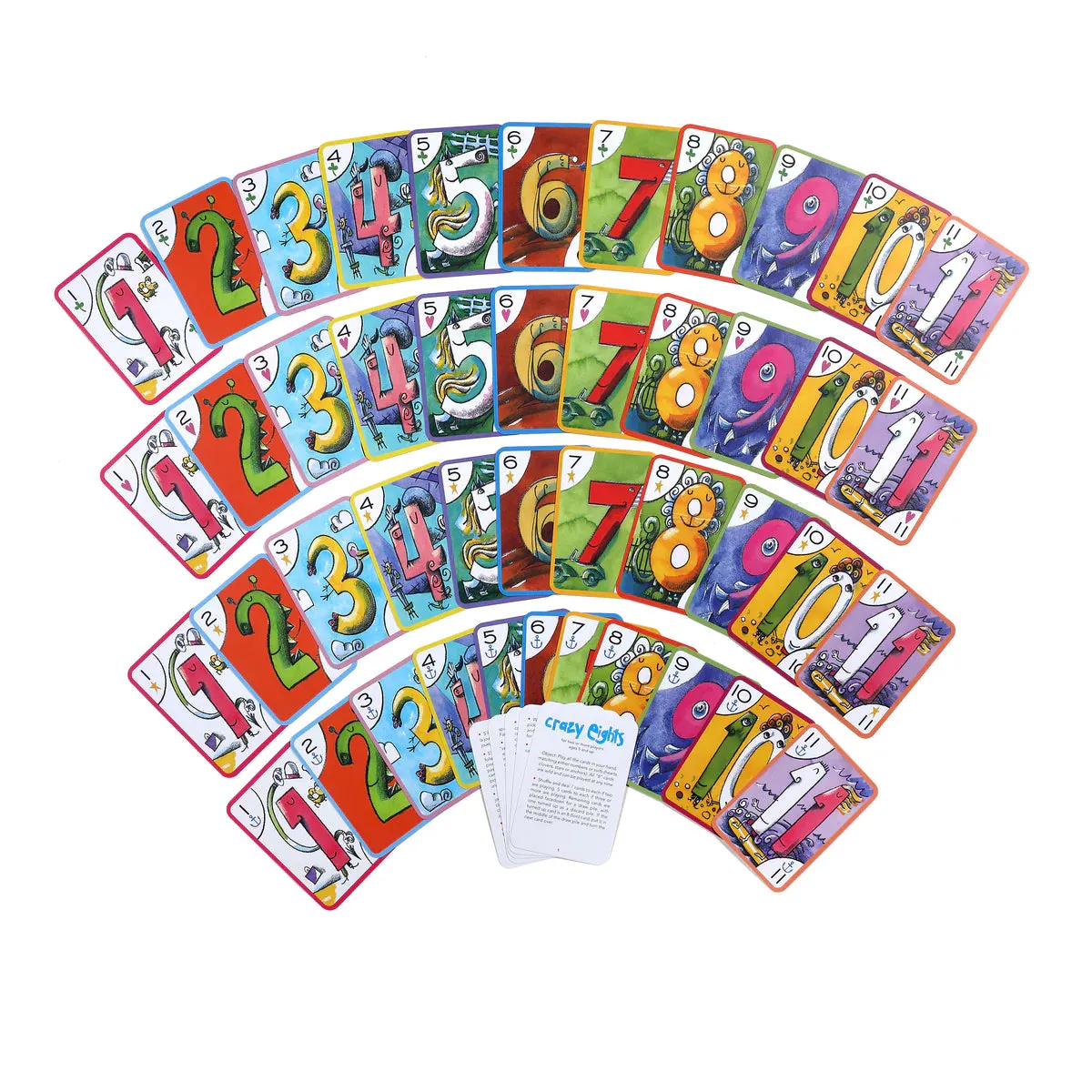 eeBoo crazy 8 playing cards