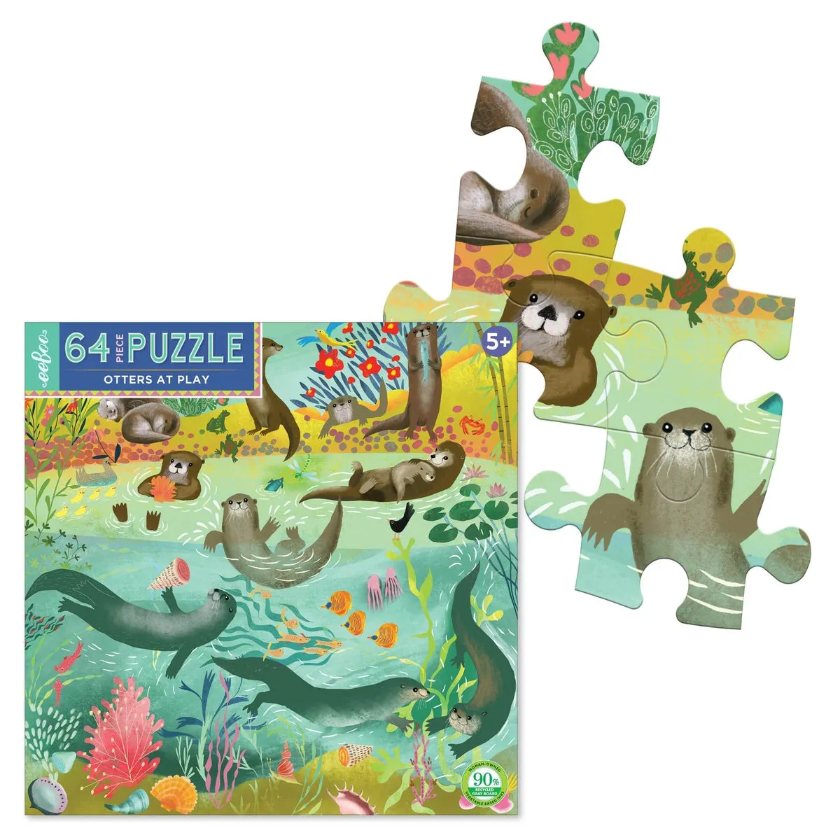 eeBoo otters at play 64 pc puzzle