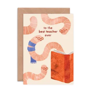 Emily Nash: Book Worms Teacher Greeting Card