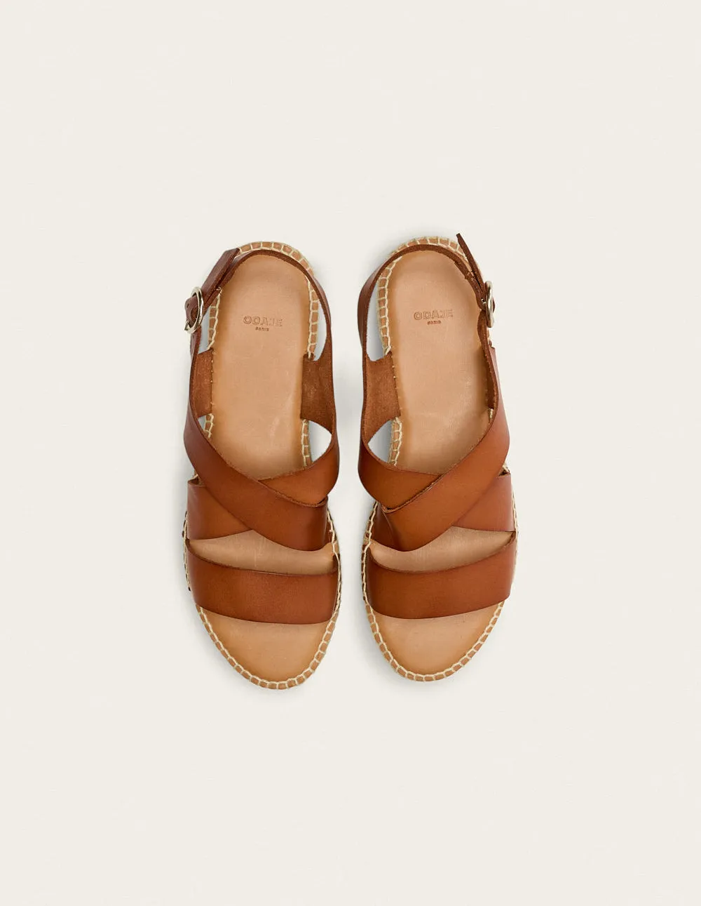 Espadrilles Chantal - Cognac leather