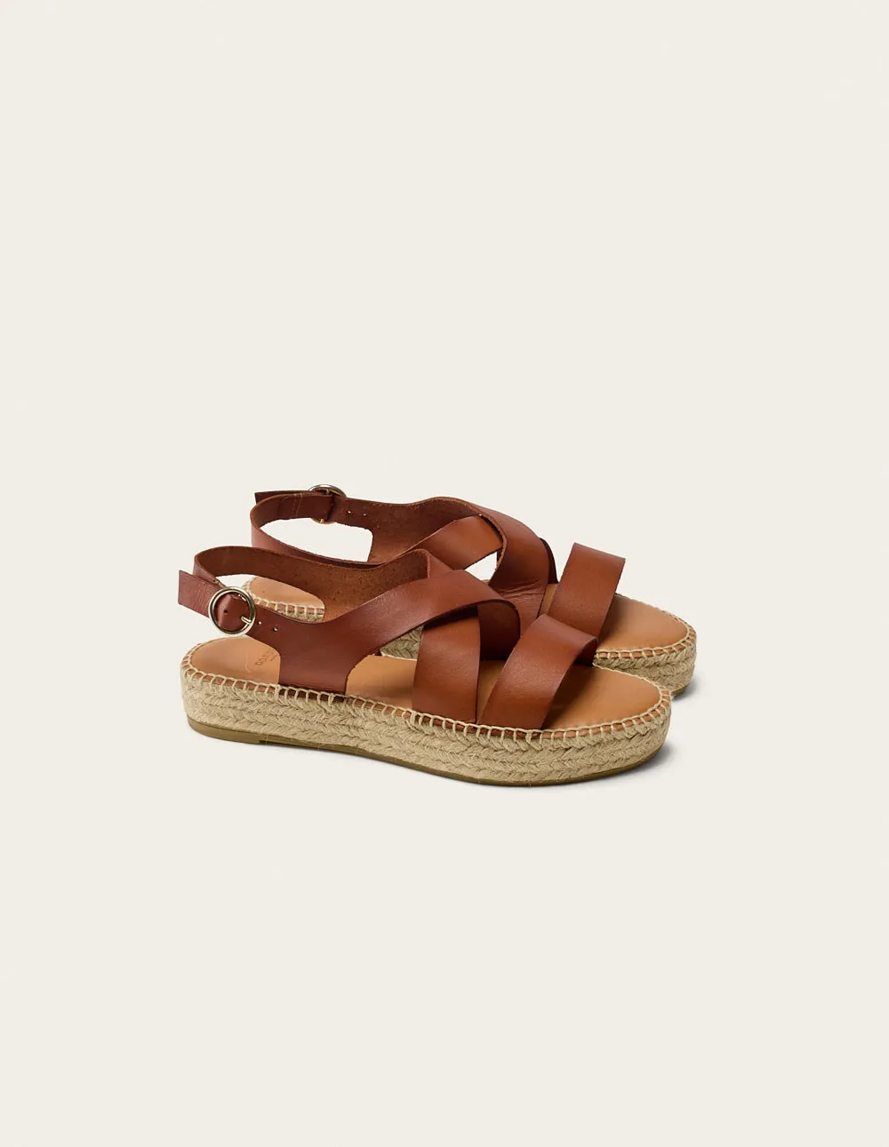 Espadrilles Chantal - Cognac leather
