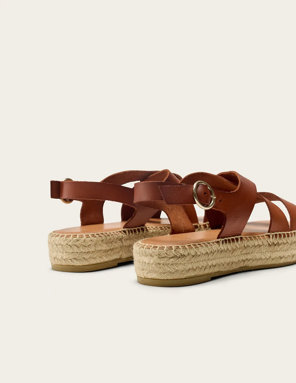 Espadrilles Chantal - Cognac leather