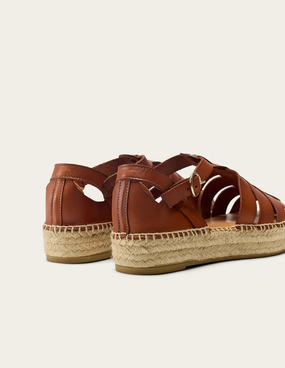 Espadrilles Thais - Cognac leather