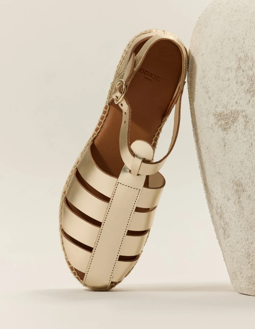 Espadrilles Thais - Golden leather