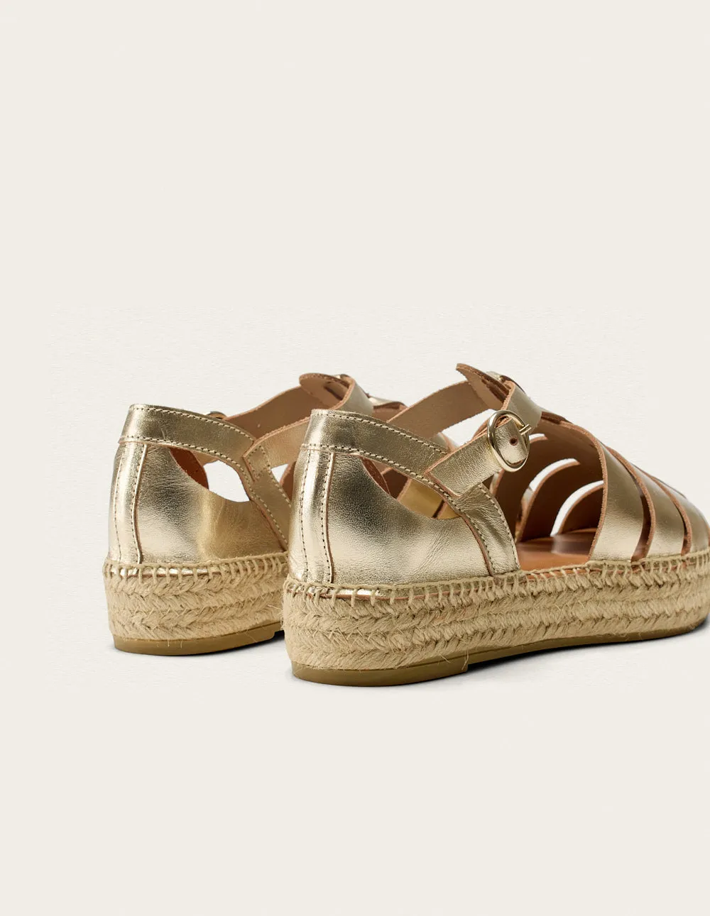 Espadrilles Thais - Golden leather