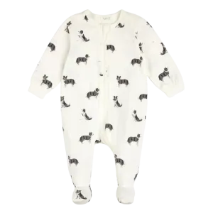 FIRSTS Australian Shepherd Print on Off-White Sleeper