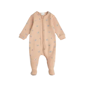 FIRSTS Butterfly Print on Ribbed Sirocco Footed Sleeper