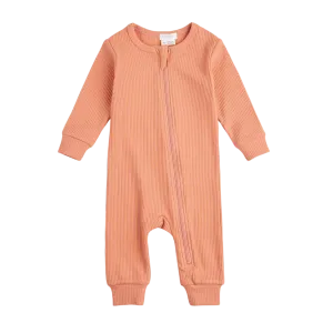 FIRSTS Fiery Coral Modal Rib on Coral Sleeper
