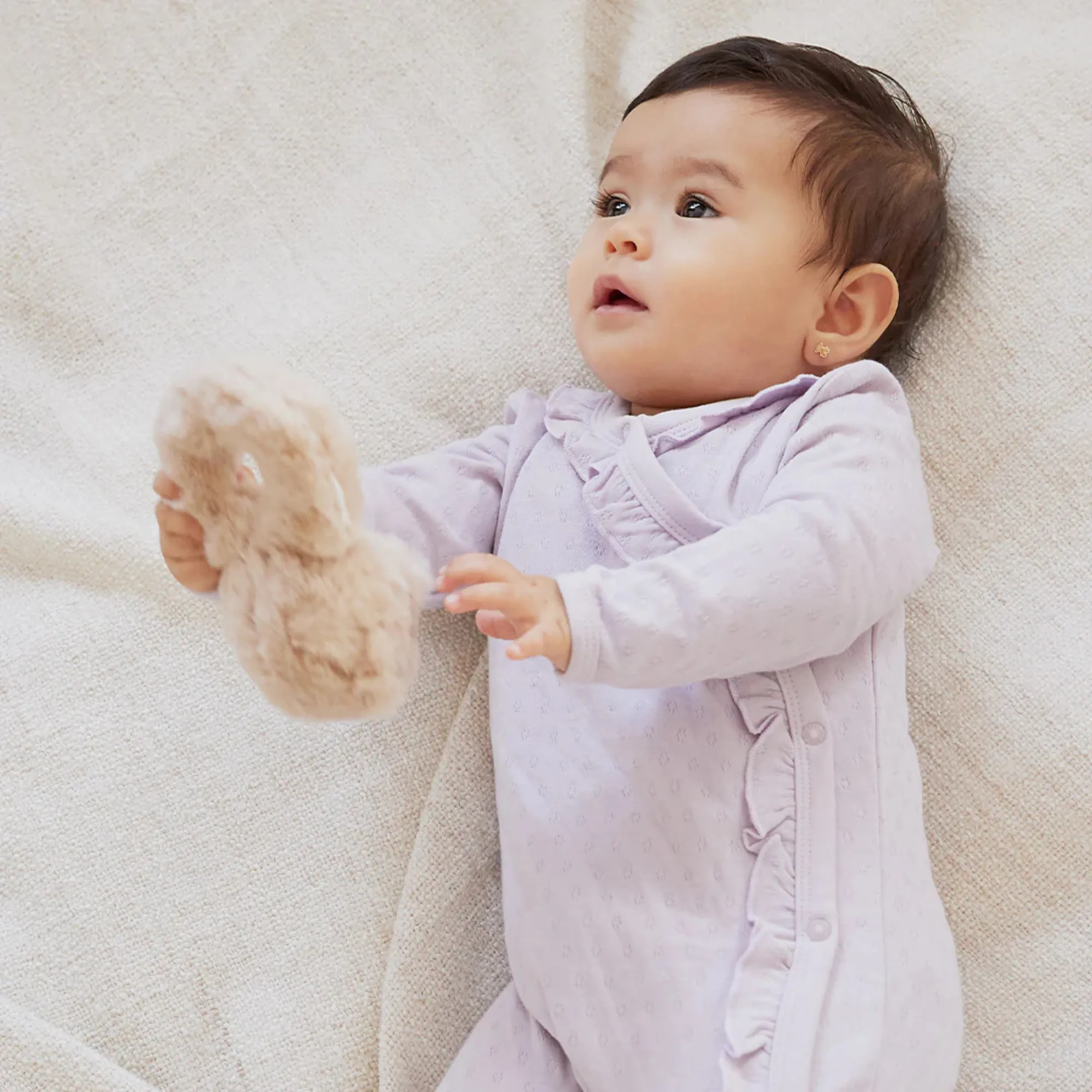 FIRSTS Light Purple Pointelle Knit Cross Body Sleeper