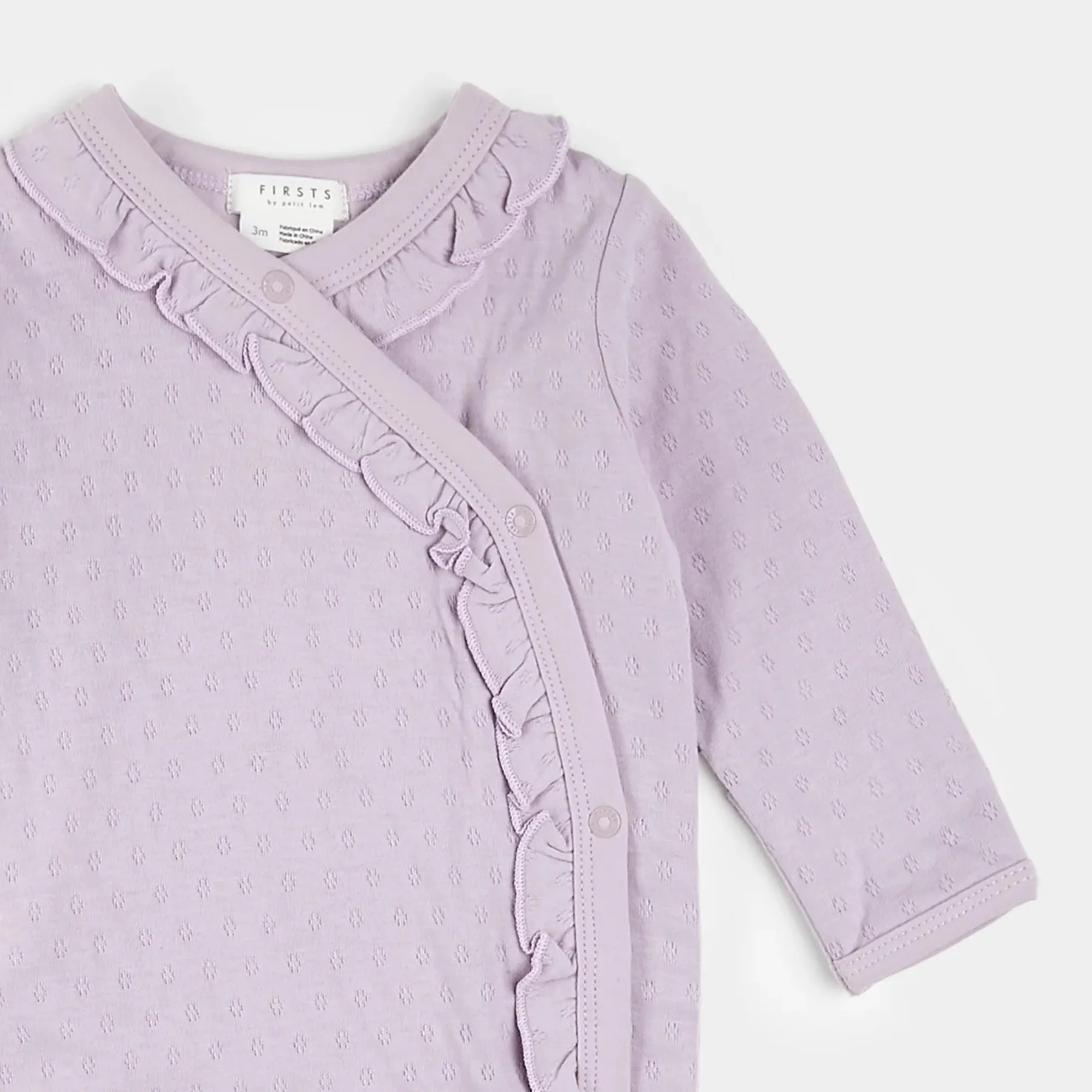 FIRSTS Light Purple Pointelle Knit Cross Body Sleeper