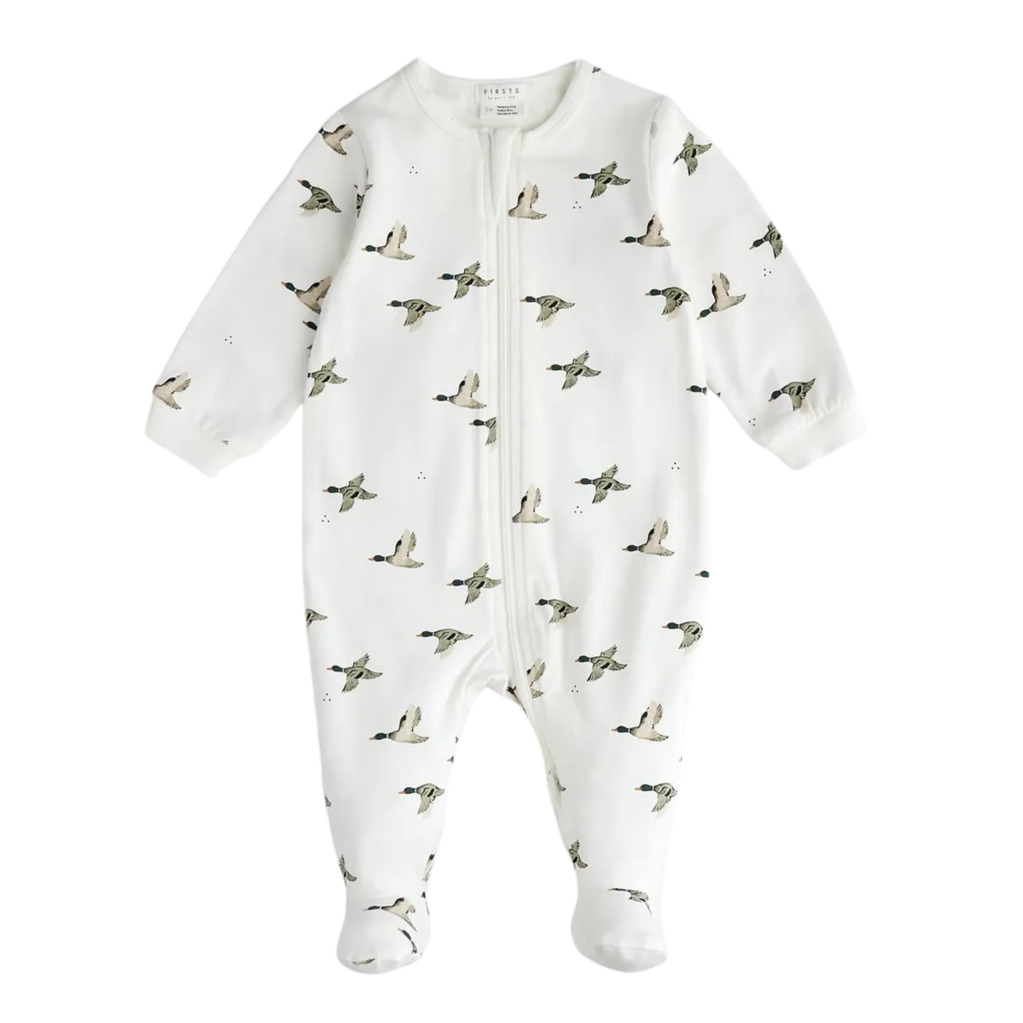 FIRSTS Mallard Print on Off-White Sleeper