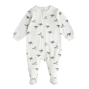 FIRSTS Mallard Print on Off-White Sleeper