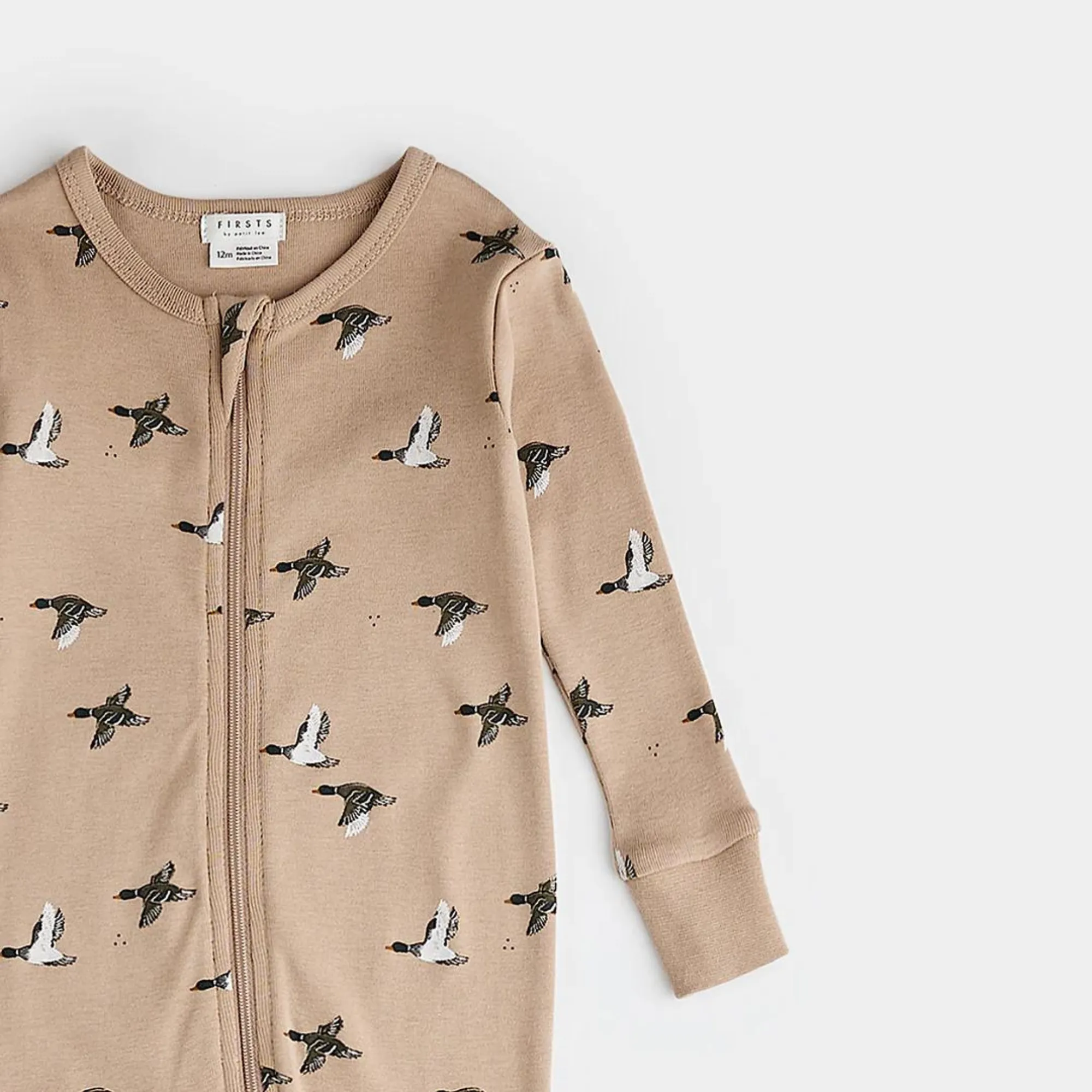 FIRSTS Mallard Print on Sand Convertible Sleeper
