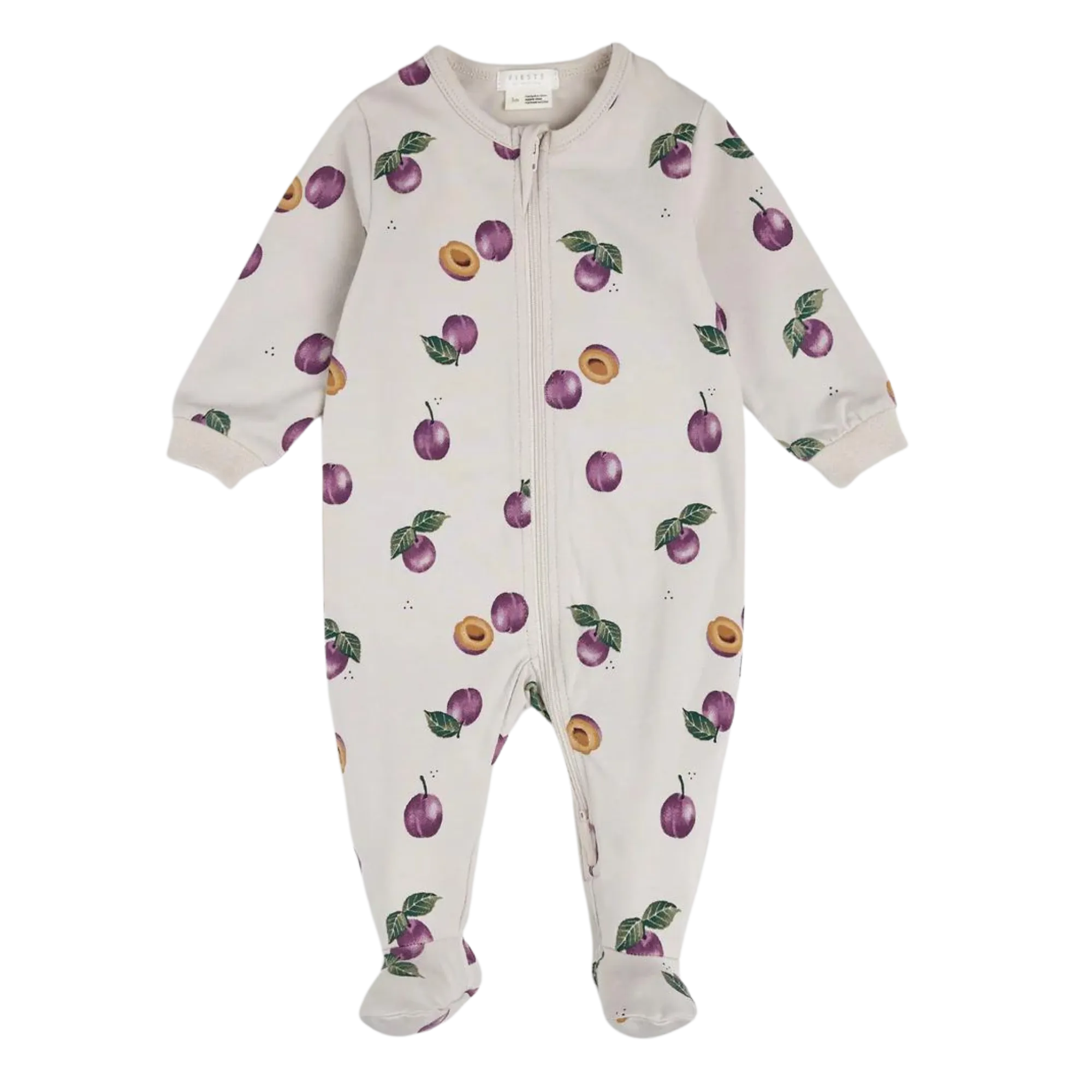 FIRSTS Plums Print on Creme Sleeper