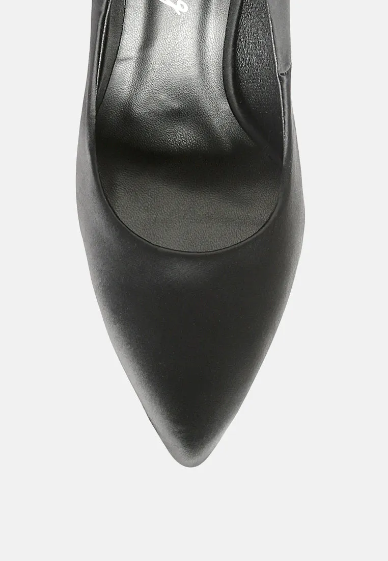 fizzy goblet satin stiletto pumps London Rag