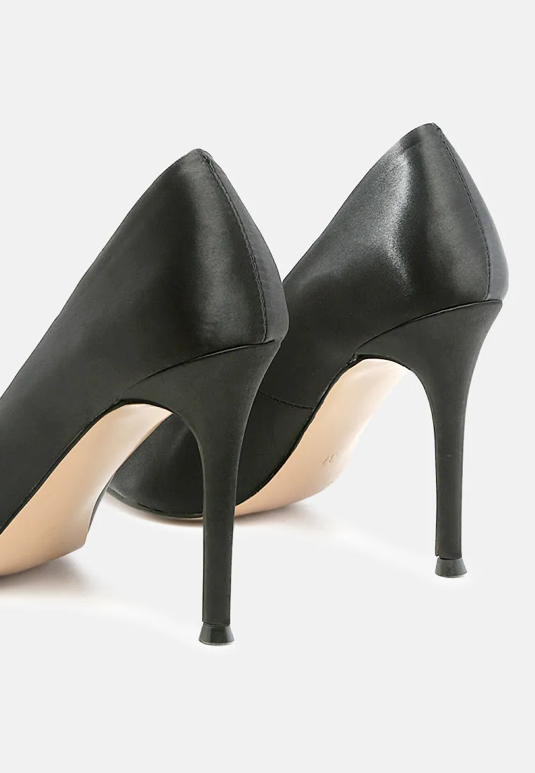 fizzy goblet satin stiletto pumps London Rag